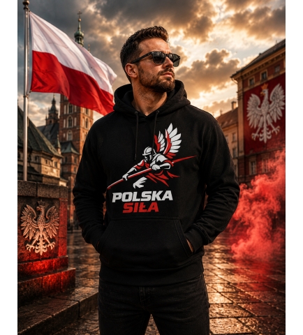BLUZA Z KAPTUREM PATRIOTYCZNI Polska Siła